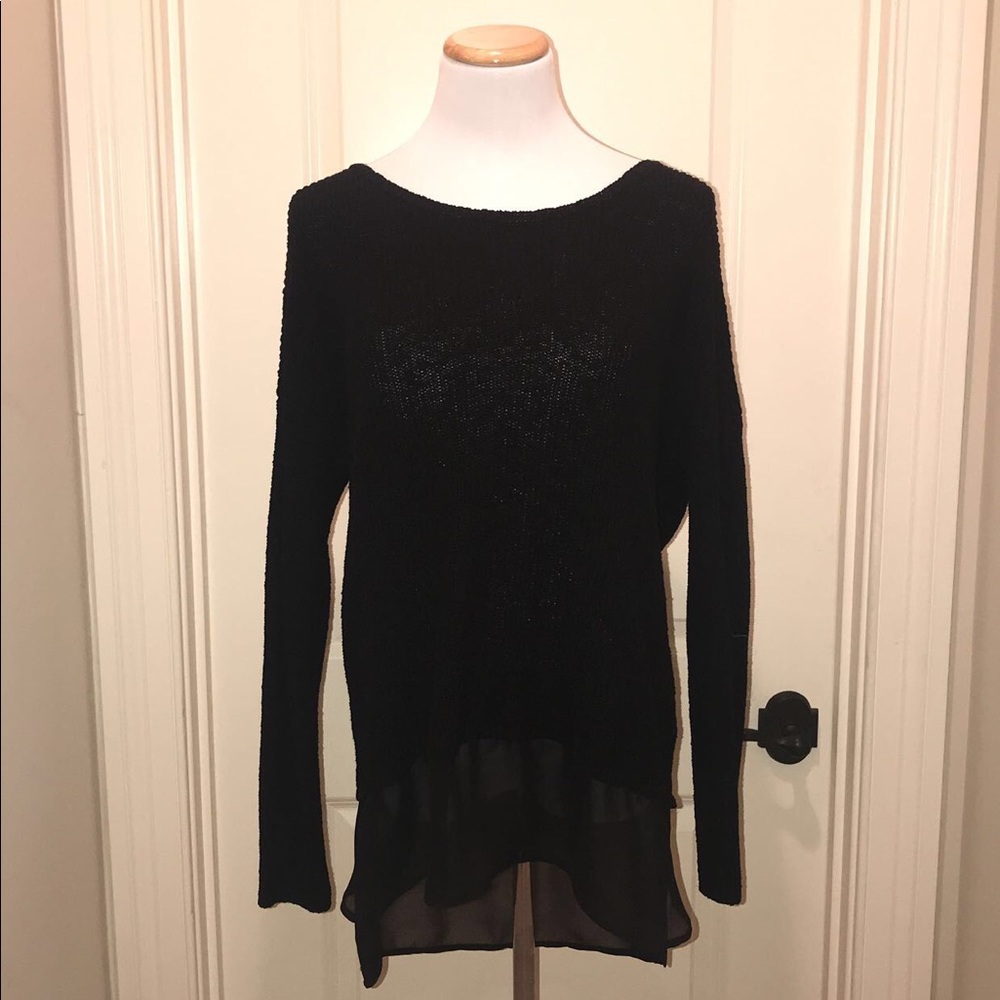 black sweater